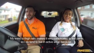 Busty gym bunny squats on cock / FakeDrivingSchool - PornGO.com