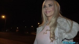 Fucked in car and cum on her tits / PublicAgent - PornGO.com