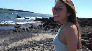 Sami Parker is so excited to be at the ocean with you. - PornGO.com