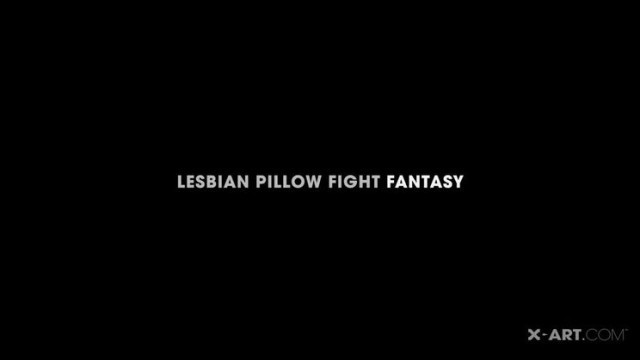 Lesbian Pillow Fight Fantasy / X-Art - PornGO.com