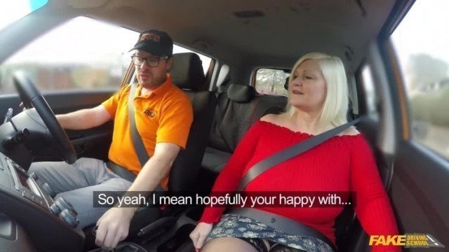 Busty mature MILF fucks instructor / FakeDrivingSchool - PornGO.com